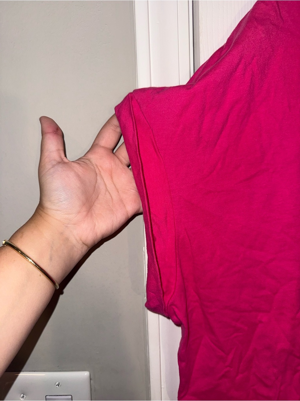 Boxy Crop Tee in Bright Pink - Picture 2 of 4
